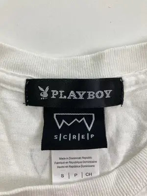 PLAYBOY/プレイボーイ/Tシャツ/カットソー/トップス/ホワイト/S