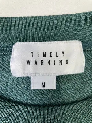 TIMELY WARNING/タイムリーワーニング/スウェット/トップス/グリーン/M
