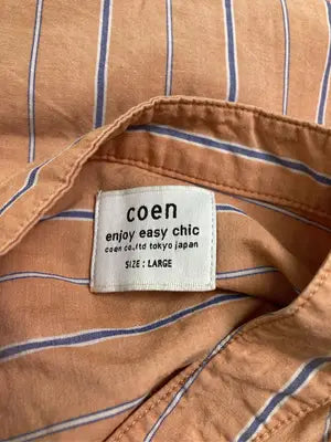 coen/コーエン/シャツ/ブラウス/トップス/オレンジ/LARGE