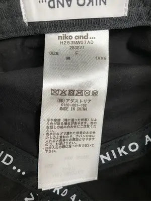 niko and .../ニコアンド/キャップ/帽子/ブラック/F