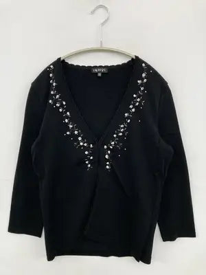 INDIVI/インディヴィ/Tシャツ/カットソー/トップス/ブラック/38