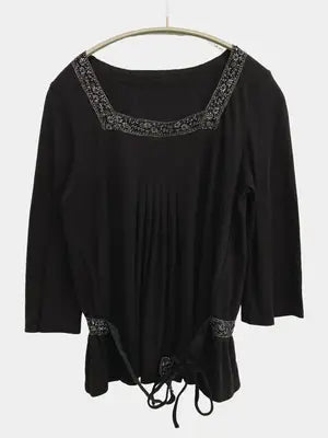 COMME CA ISM/コムサイズム/Tシャツ/カットソー/トップス/ブラック/F