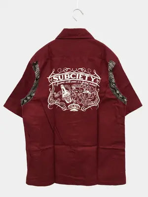 Subciety/サブサエティ/シャツ/ブラウス/トップス/レッド/M