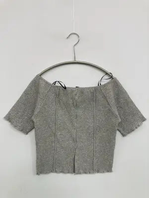 Heather/ヘザー/Tシャツ/カットソー/トップス/グレー/F