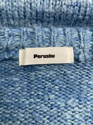 Perushu/ペルーシュ/ニット/セーター/トップス/ブルー/L