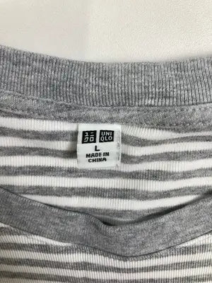 UNIQLO/ユニクロ/Tシャツ/カットソー/トップス/グレー/L