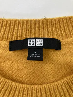 UNIQLO/ユニクロ/ニット/セーター/トップス/イエロー/L