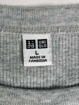 UNIQLO/ユニクロ/Tシャツ/カットソー/トップス/グレー/L