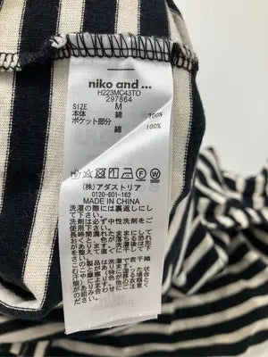 niko and .../ニコアンド/Tシャツ/カットソー/トップス/ブラック/M