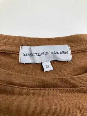 SEASON REASON/シーズンリーズン/Tシャツ/カットソー/トップス/ブラウン/3L