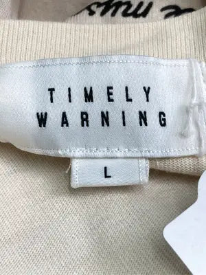 TIMELY WARNING/タイムリーワーニング/Tシャツ/カットソー/トップス/ベージュ/L