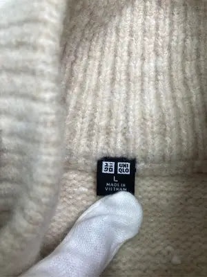 UNIQLO/ユニクロ/ニット/セーター/トップス/ベージュ/L