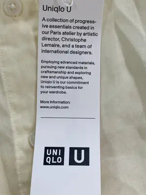 UNIQLO U/ユニクロユー/シャツ/ブラウス/トップス/イエロー/S