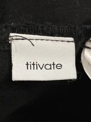 titivate/ティティベイト/ノーカラーコート/ジャケット/アウター/ブラック/M  バスト79～87  身長154～162