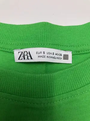 ZARA/ザラ/Tシャツ/カットソー/トップス/グリーン/ S