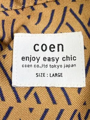 coen/コーエン/シャツ/ブラウス/トップス/ブラウン/LARGE