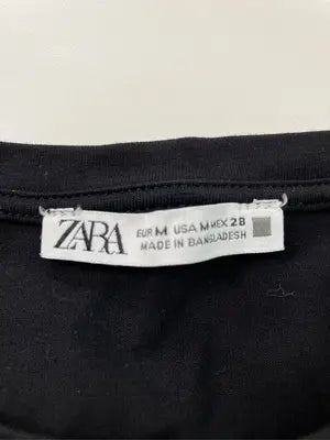 ZARA/ザラ/Tシャツ/カットソー/トップス/ブラック/USA M
