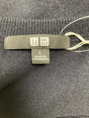 UNIQLO/ユニクロ/ニット/セーター/トップス/ネイビー/L