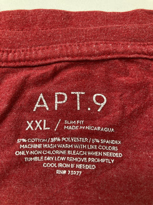 APT.9/アプトナイン/Tシャツ/カットソー/トップス/レッド/XXL