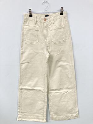 GAP/ギャップ/デニムパンツ/パンツ/ホワイト/25  WIDE-LEG