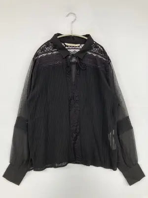 ZARA BASIC/ザラベーシック/シャツ/ブラウス/トップス/ブラック/USA L