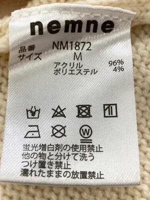nemne/ネンネ/ニット/セーター/トップス/アイボリー/M