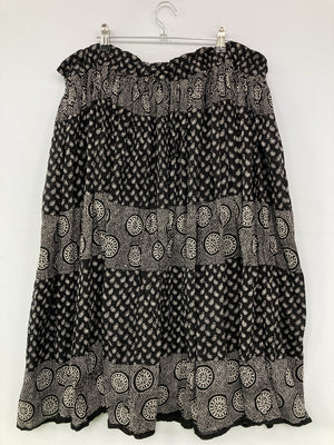 ミモレ/半端丈スカート/スカート/ブラック