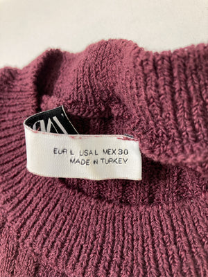 ZARA/ザラ/ニット/セーター/トップス/レッド/EUR L/USA L/MEX 30