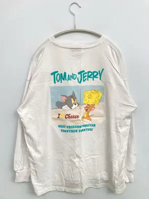 TOM and JERRY/トムアンドジェリー/Tシャツ/カットソー/トップス/ホワイト