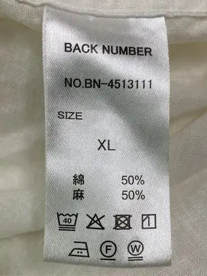 BACK NUMBER/バックナンバー/シャツ/ブラウス/トップス/アイボリー/XL