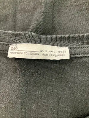 ZARA/ザラ/Tシャツ/カットソー/トップス/ブラック/USA S