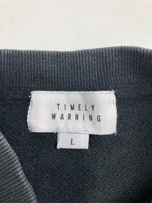 TIMELY WARNING/タイムリーワーニング/スウェット/トップス/ブラック/L