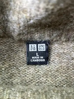 UNIQLO/ユニクロ/ニット/セーター/トップス/カーキ/L