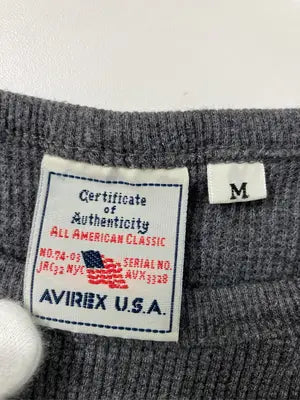 AVIREX/アヴィレックス/Tシャツ/カットソー/トップス/グレー/M