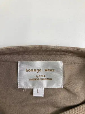 Lounge wear/ラウンジウェア/Tシャツ/カットソー/トップス/ベージュ/L