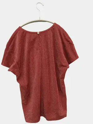 Tanlouzi/Tシャツ/カットソー/トップス/レッド/M