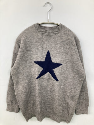 ニット/セーター/トップス/グレー/M