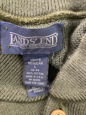 LANDS' END/ランズエンド/ニット/セーター/トップス/ブラック/MEN'S REGULAR L