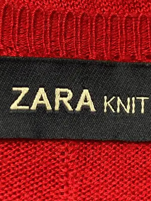 ZARAKNIT/ニット/セーター/トップス/レッド/USA S