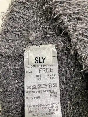 SLY/スライ/ニットキャップ/ビーニー/帽子/グレー/FREE
