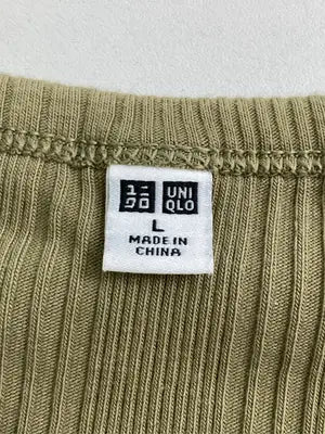 UNIQLO/ユニクロ/Tシャツ/カットソー/トップス/カーキ/L