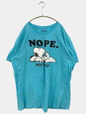 PEANUTS/ピーナッツ/Tシャツ/カットソー/トップス/スカイブルー/XL