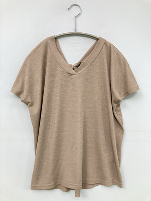 NOWNOW/ナウナウ/Tシャツ/カットソー/トップス/ブラウン/M