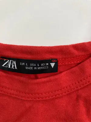 ZARA/ザラ/Tシャツ/カットソー/トップス/レッド/L