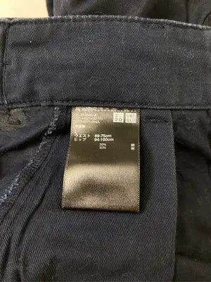 UNIQLO/ユニクロ/チノパンツ/パンツ/ネイビー/L   ウエスト69-75cm   ヒップ94-100cm