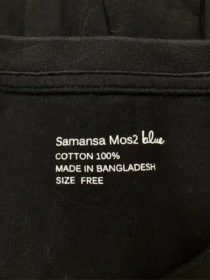 Samansa Mos2 blue/サマンサモスモスブルー/Tシャツ/カットソー/トップス/ブラック/F