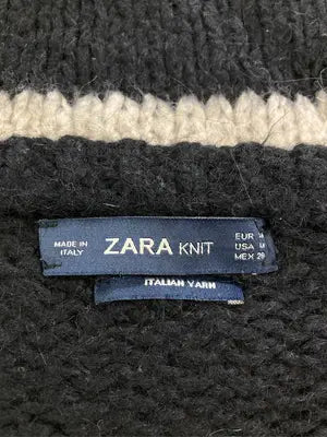 ZARAKNIT/ニット/セーター/トップス/ブラック/USA M