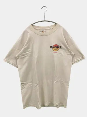 Hard Rock CAFE/ハードロックカフェ/Tシャツ/カットソー/トップス/ベージュ/MEDIUM