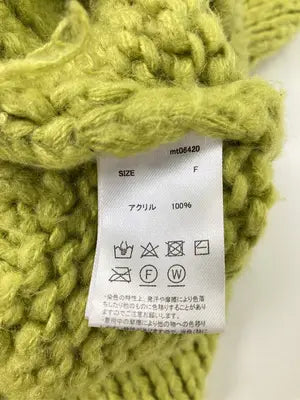 ニット/セーター/トップス/イエロー/FREE