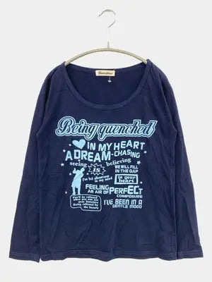 Love&Heart/Tシャツ/カットソー/トップス/ネイビー/L